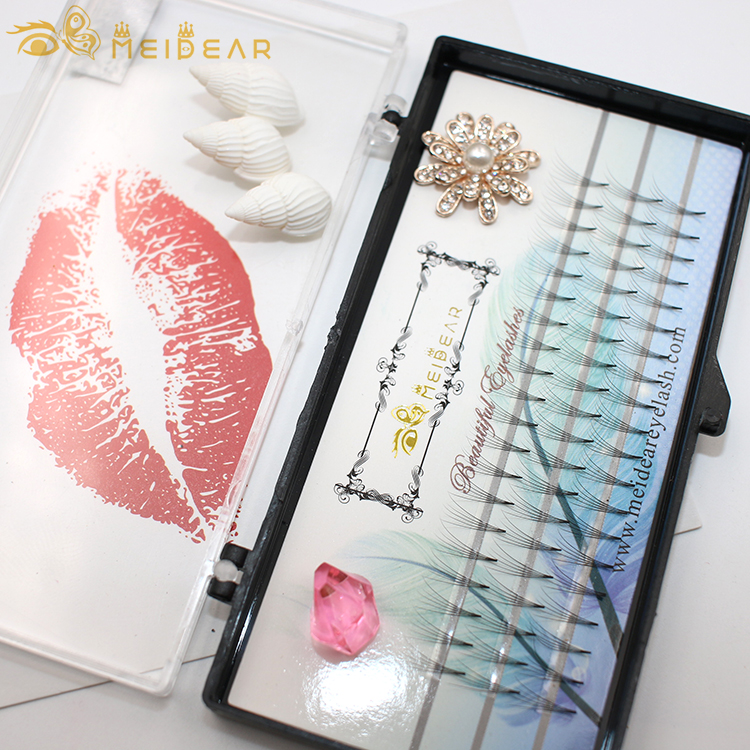 Private label handmade volume eyelash extension clusters from factory in china